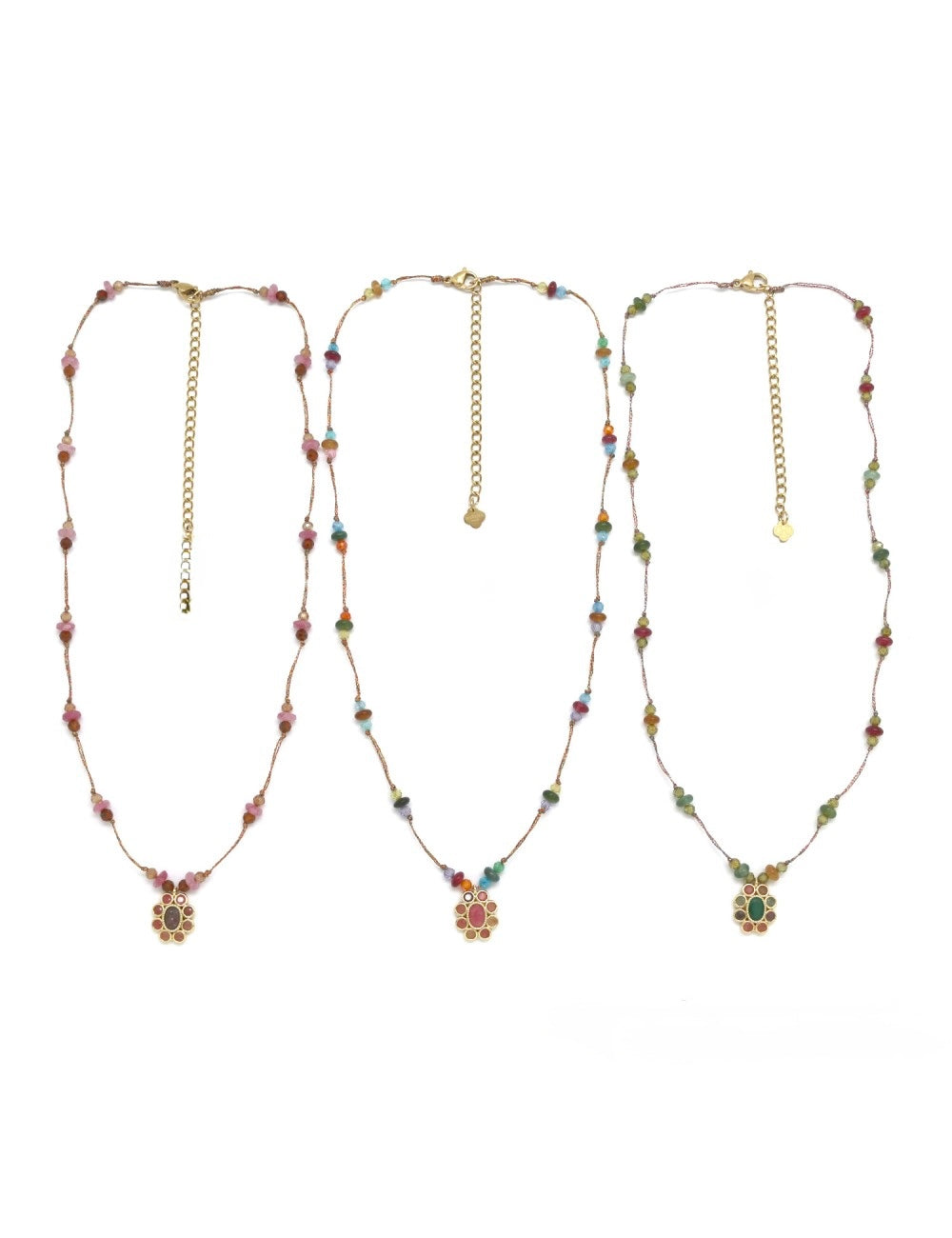 Collar Fleur Ágata Rosa