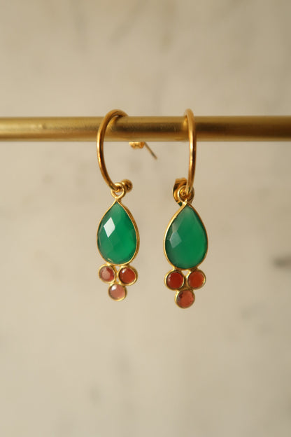 Aros Triana Ónix Verde
