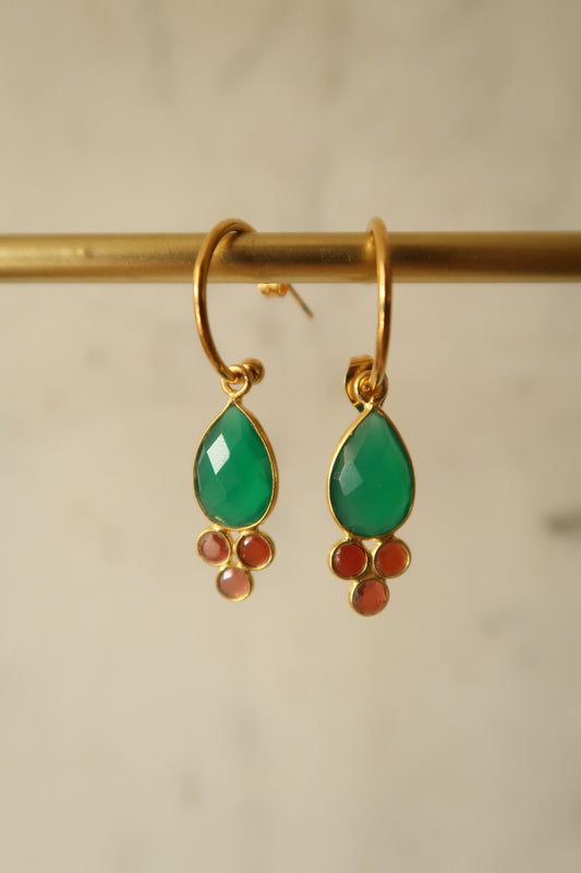 Aros Triana Ónix Verde
