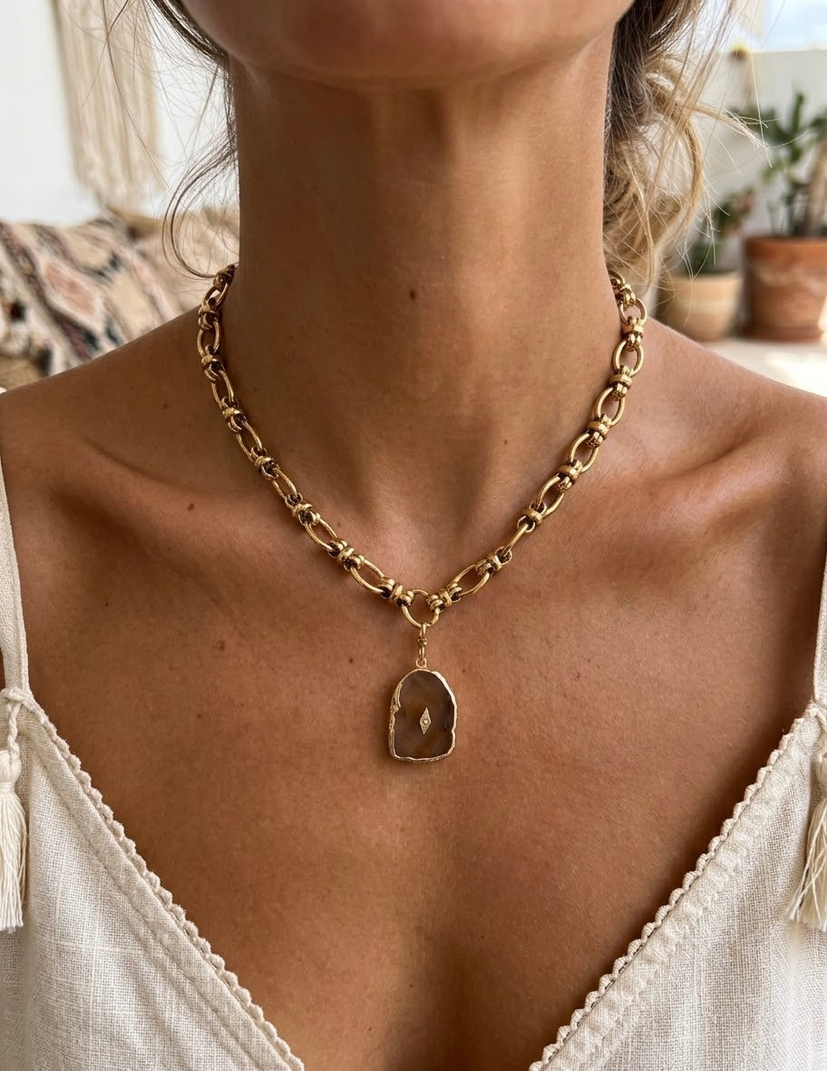 Collar Praga Cuarzo Rutilado