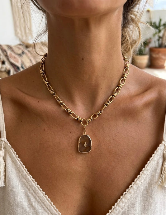 Collar Praga Cuarzo Rutilado