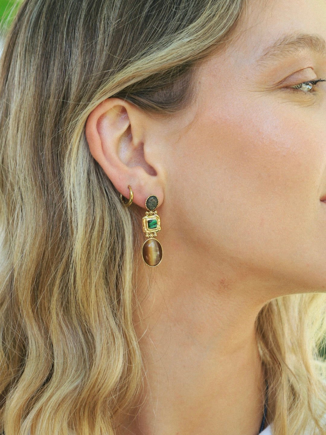 Aros Gaspar Ojo de Tigre