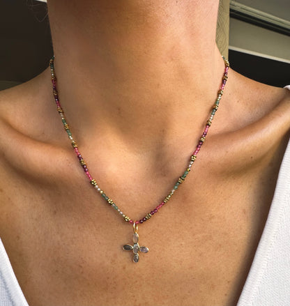 Collar Mila Cruz Labradorita