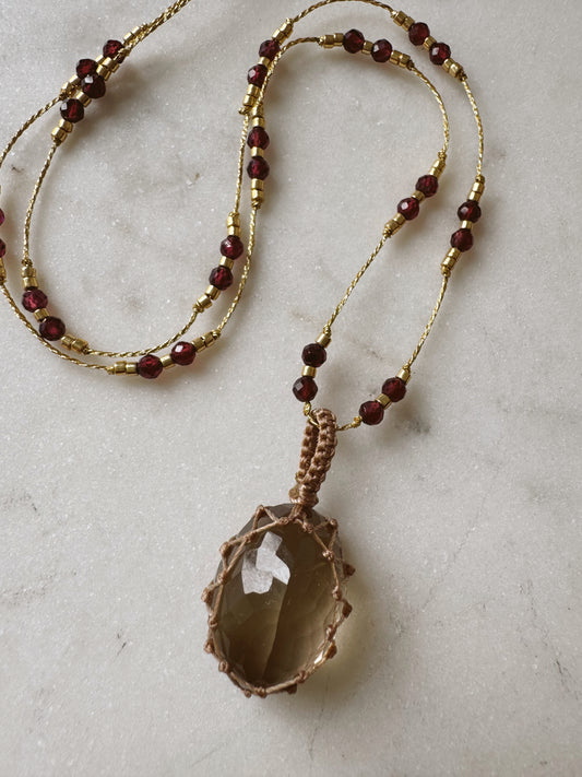 Collar Jaipur Cuarzo Ahumado