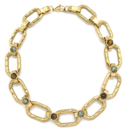 Collar Mira Turquesa Africana - Ojo de Tigre