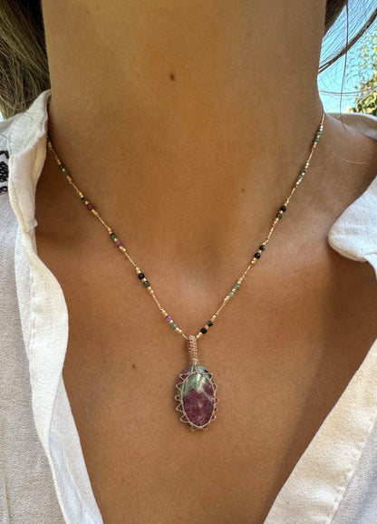 Collar Jaipur Rubí Zoisita #3