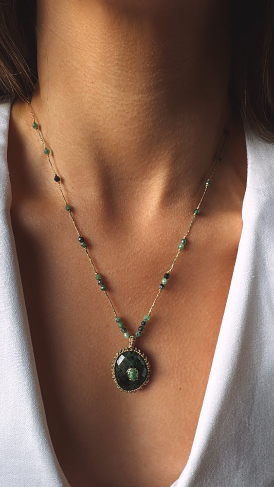 Collar Jaipur Rubí Zoisita