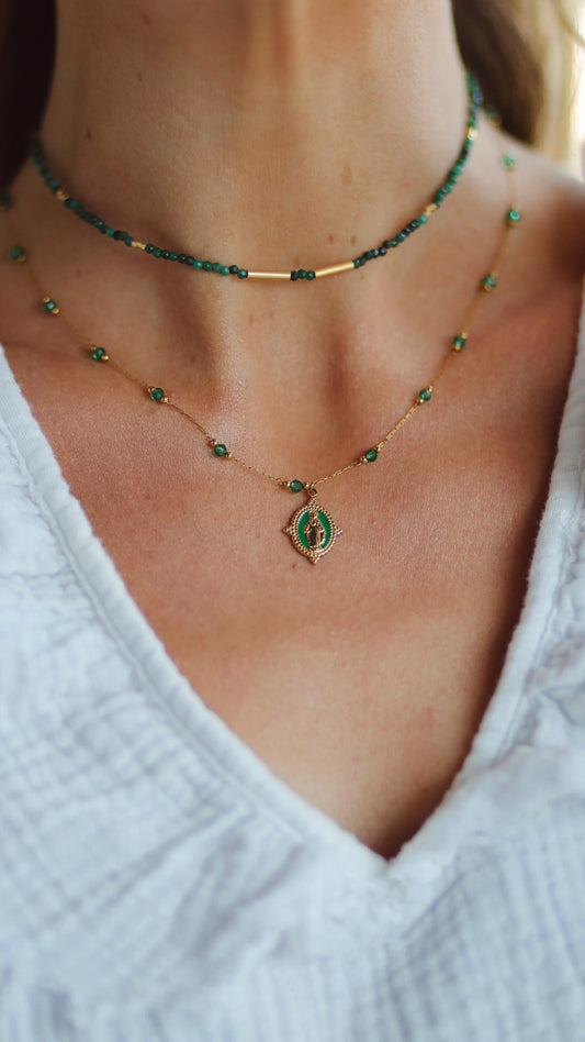 Collar Pedro Ágata Verde