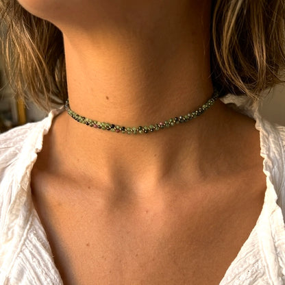 Choker Eva Rubí Zoisita