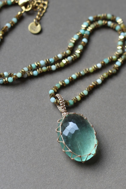 Collar Delhi Fluorita Verde