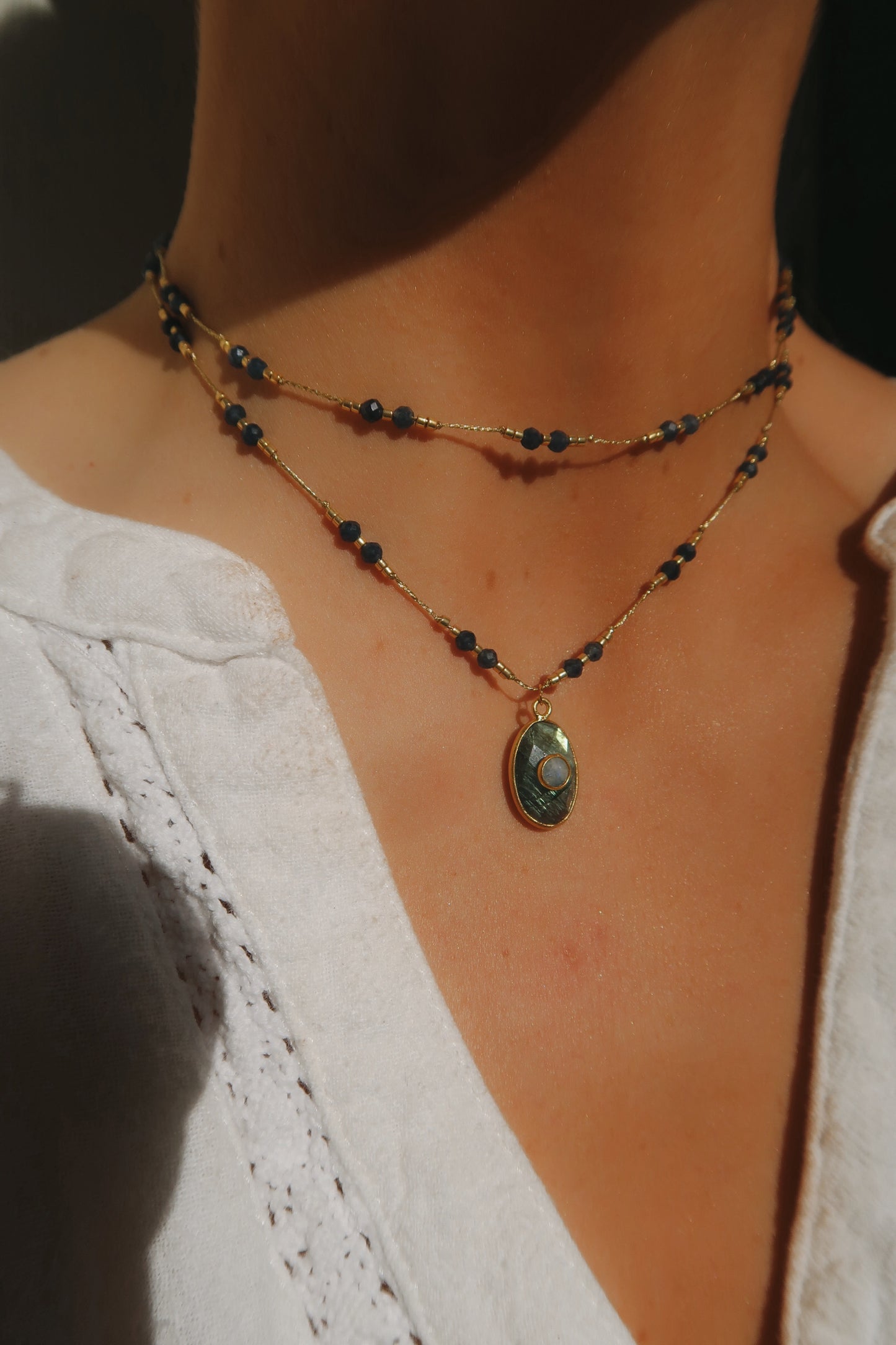 Collar Berna Doble Labradorita