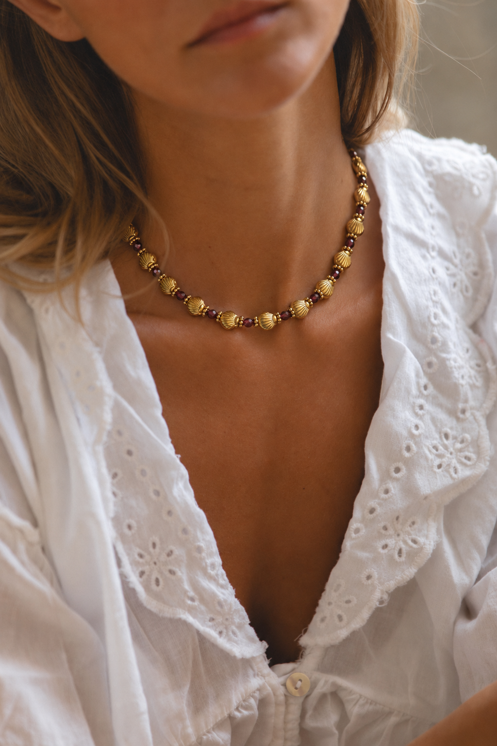 Collar Seashell Granate
