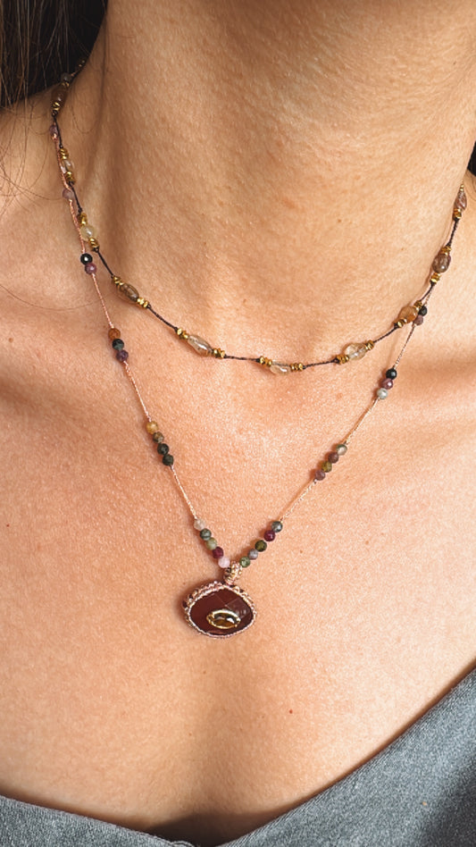 Collar Belle Cuarzo Rutilado