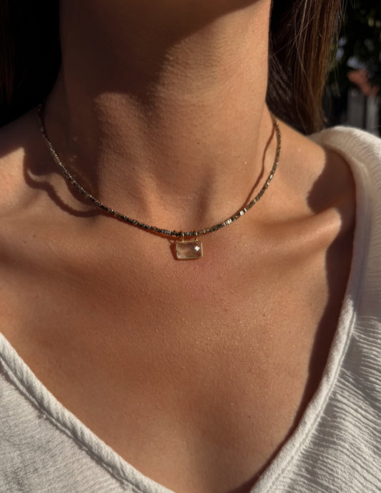 Collar Lara Cuarzo Rutilado