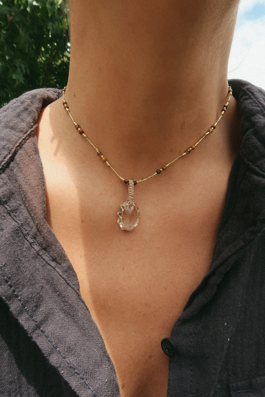 Collar Jaipur Cuarzo Rutilado corto #3