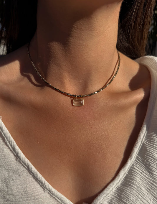 Collar Lara Cuarzo Rutilado