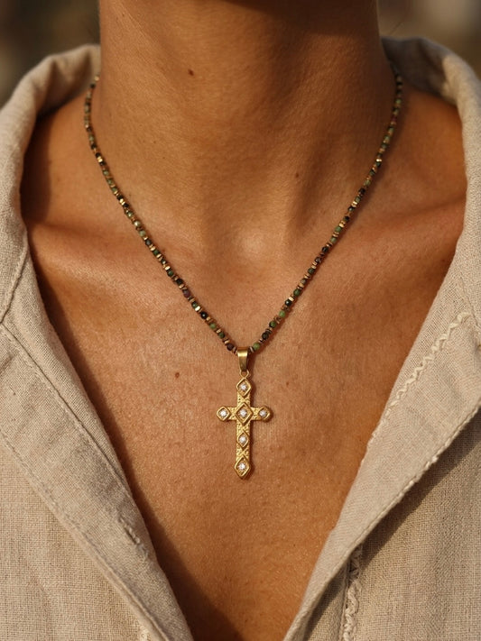 Collar Aurora Rubí Zoisita