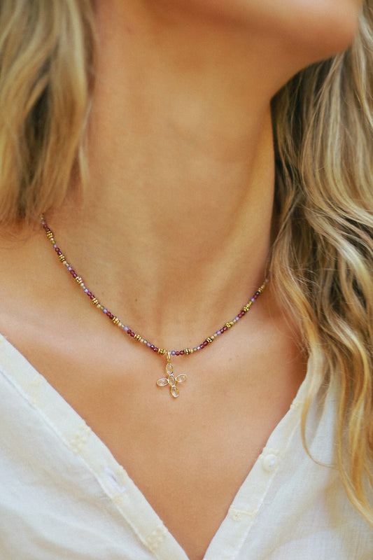 Collar Rena Cruz Cuarzo