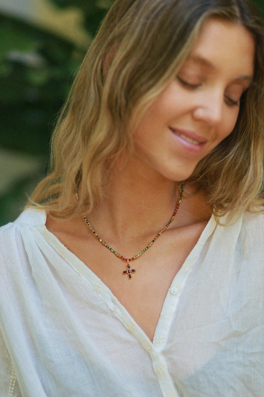 Collar Gina Cruz Granate