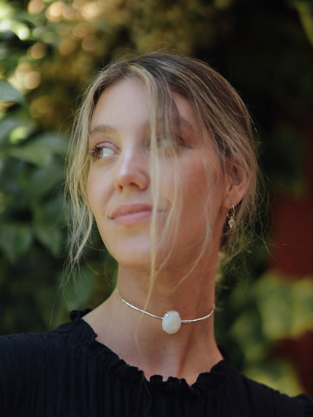 Choker Praya Calcedonia Blanca