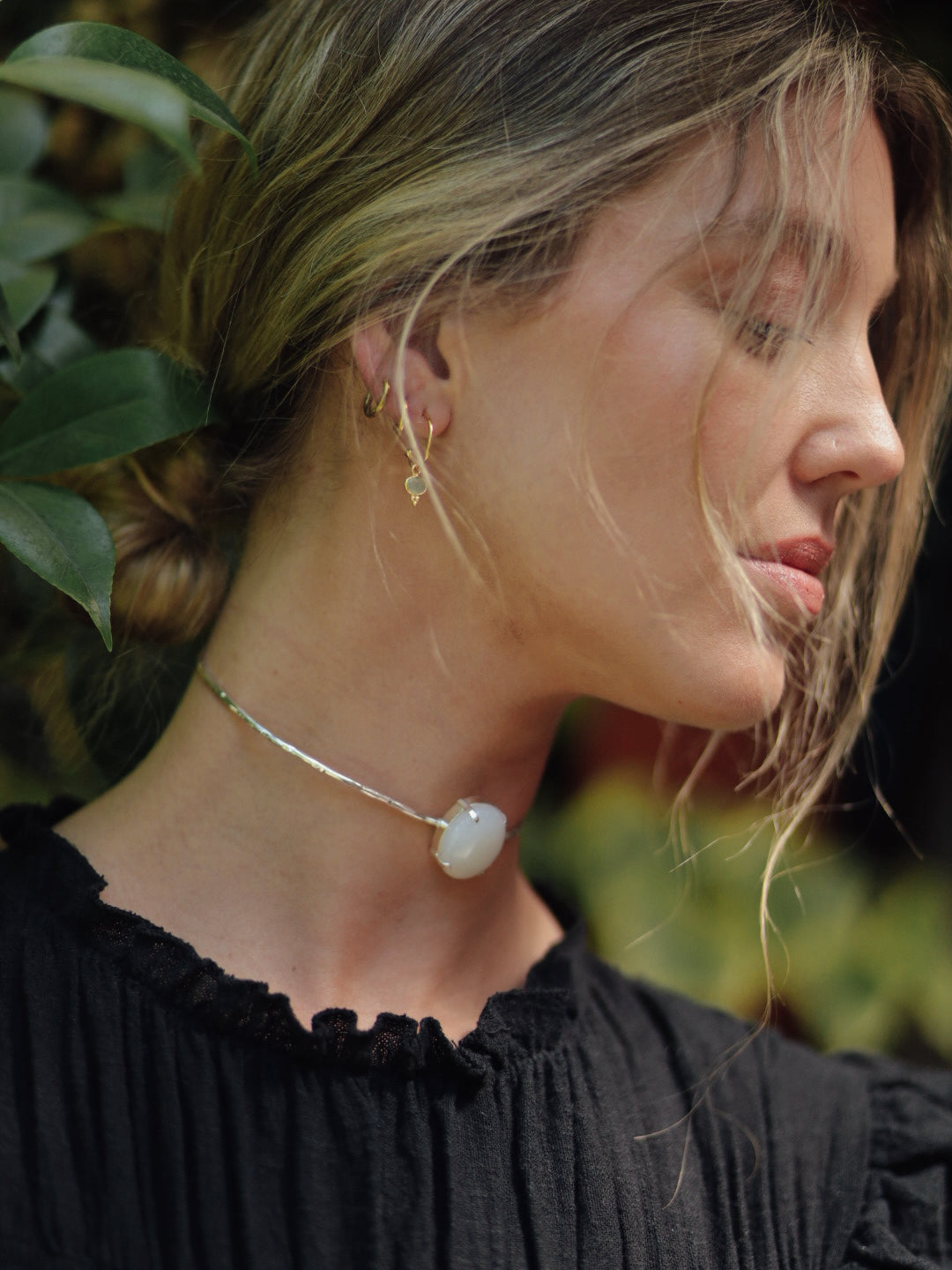 Choker Praya Calcedonia Blanca