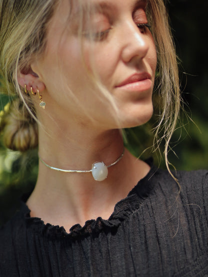 Choker Praya Calcedonia Blanca