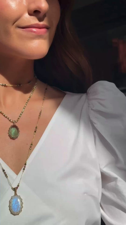 Collar Delhi Fluorita Verde