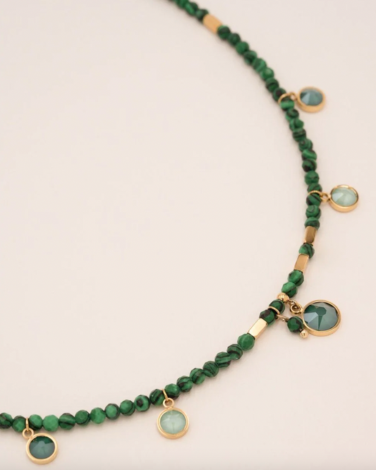 COLLAR MARGAUX MALAQUITA DORADO